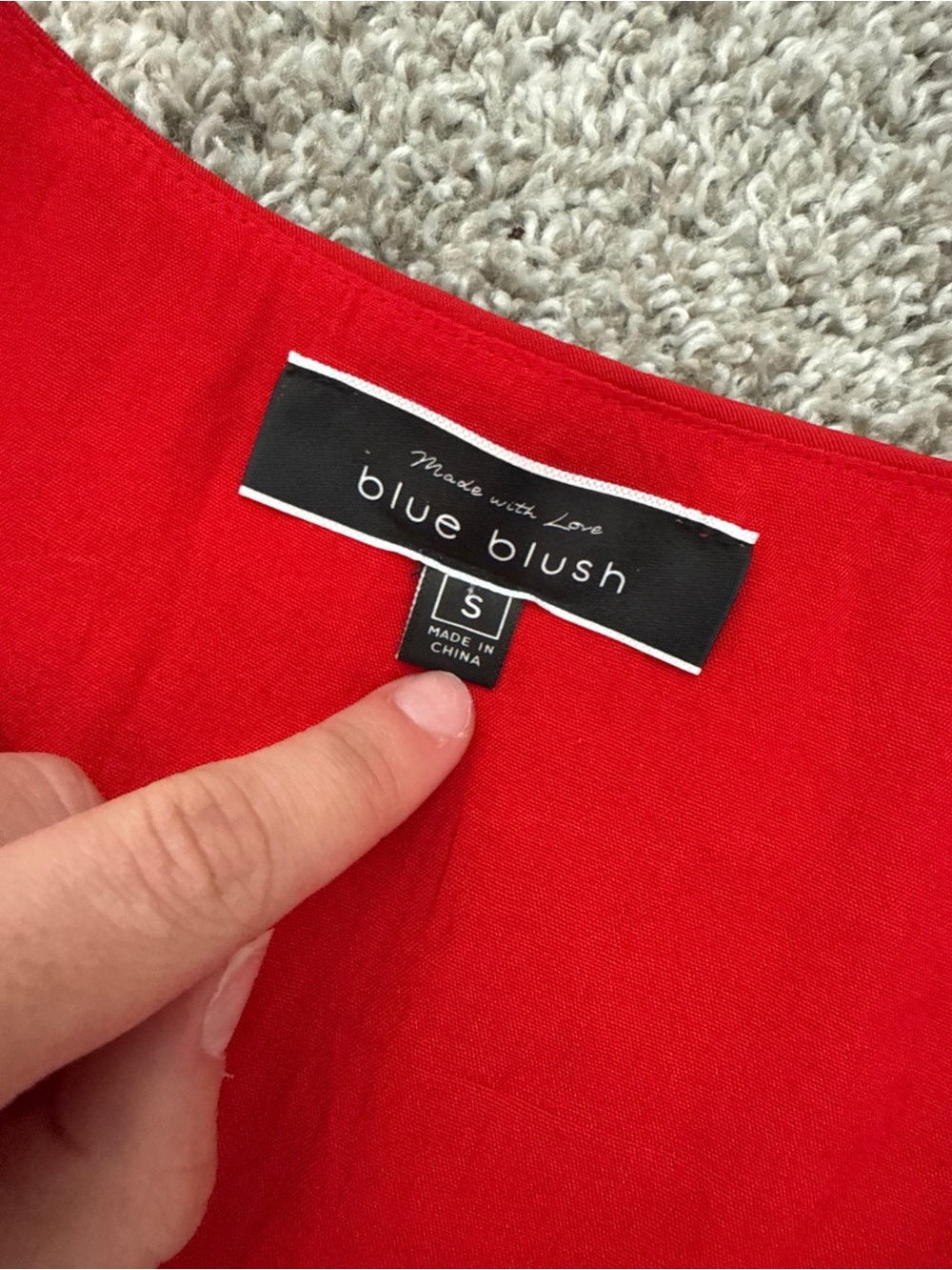 Blue Blush Red Pink Colorblock Tie Front Convertible Crop Top- Size Women Small - Picture 3 of 5